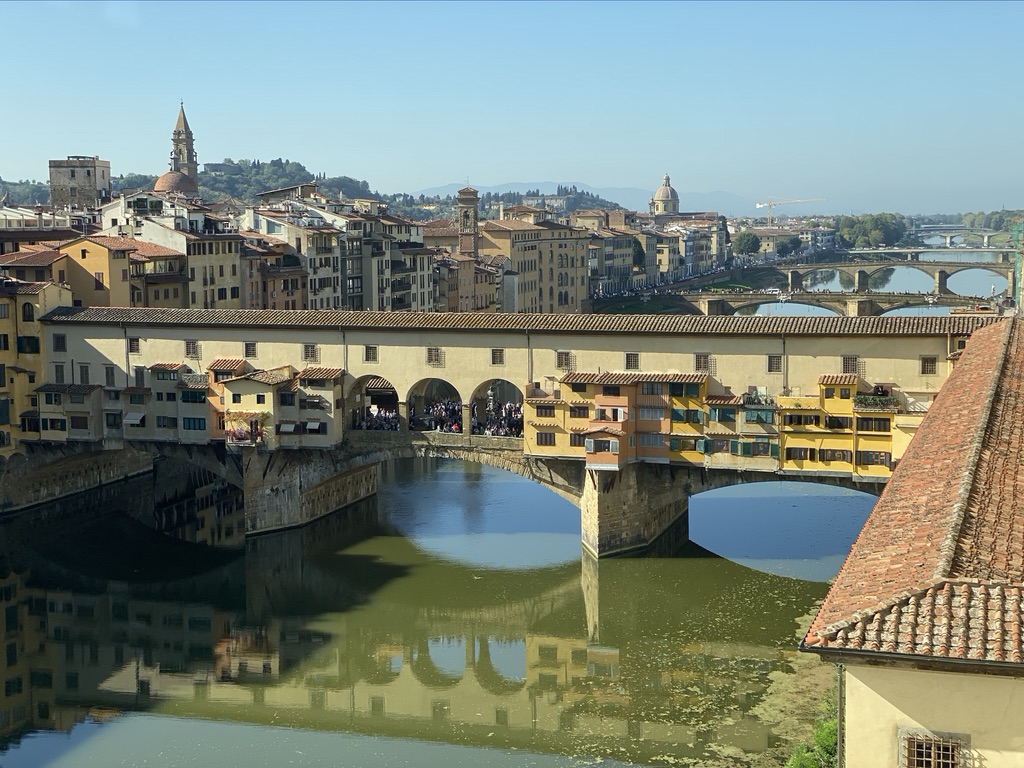 Florence Ponte Vecchio Bridge over the Arno River
